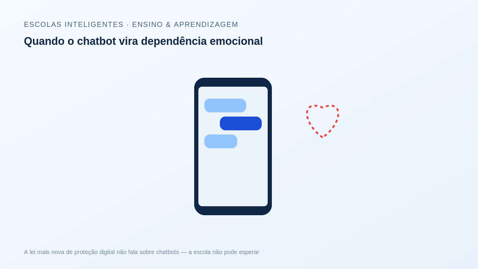 Quando o chatbot vira dependência emocional: o que a escola pode fazer enquanto a lei não chega lá